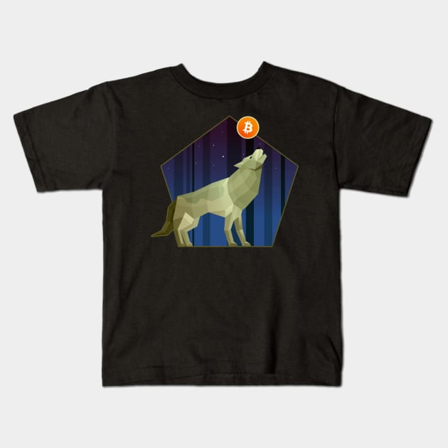 Bitcoin Howlin' Kids T-Shirt by CryptoTextile